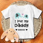 Ik hou van mijn papa Schattige Elephant Heart Cust