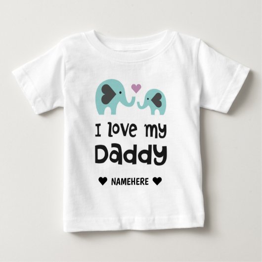 Ik hou van mijn papa Schattige Elephant Heart Cust (Voorkant)