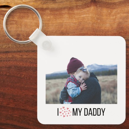 IK HOU VAN MIJN PAPA SLEUTELHANGER 2 FOTO CUSTOM (Voorkant)