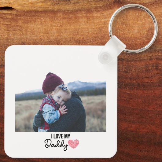 IK HOU VAN MIJN PAPA SLEUTELHANGER 2 FOTO CUSTOM (Achterkant)