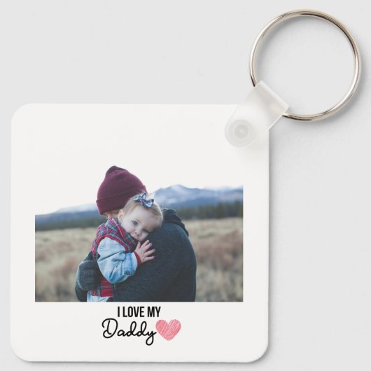 IK HOU VAN MIJN PAPA SLEUTELHANGER 2 FOTO CUSTOM (Achterkant)