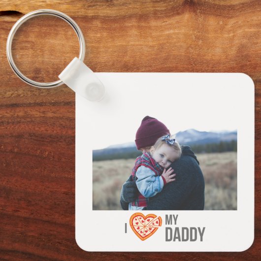 IK HOU VAN MIJN PAPA SLEUTELHANGER 2 FOTO CUSTOM (Voorkant)