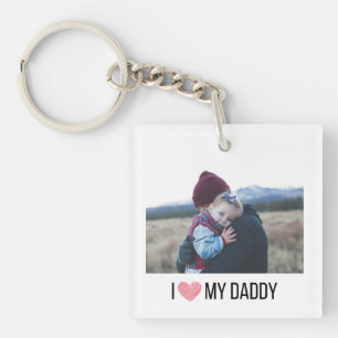 IK HOU VAN MIJN PAPA SLEUTELHANGER 2 FOTO CUSTOM