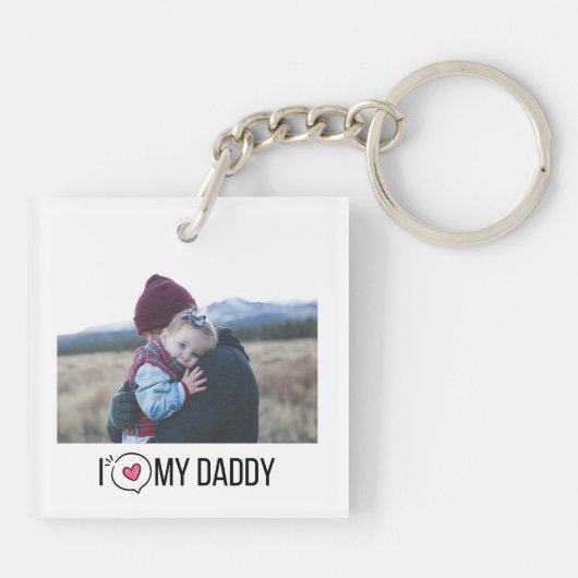 IK HOU VAN MIJN PAPA SLEUTELHANGER 2 FOTO CUSTOM (Achterkant)