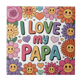 Ik hou van mijn papa tegeltje
