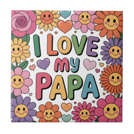 Ik hou van mijn papa tegeltje (Voorkant)