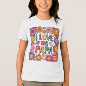 Ik hou van mijn papa Tri-Blend shirt (Voorkant)