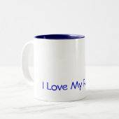 Ik hou van mijn Papa Tweekleurige Koffiemok (Voorkant links)