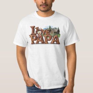 *~* IK HOU VAN MIJN PAPA Vaderdag Rustic AP86 T-shirt