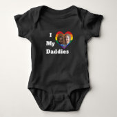 Ik hou van mijn papa's Gay Pride LGBTQ aangepaste  Romper (Voorkant)