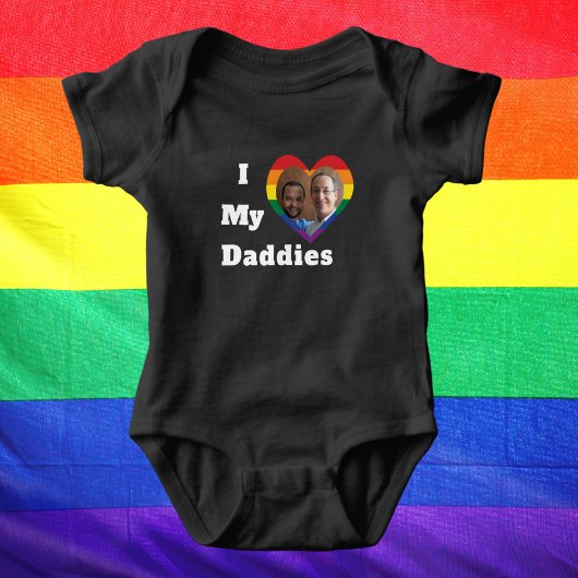 Ik hou van mijn papa's Gay Pride LGBTQ aangepaste  Romper