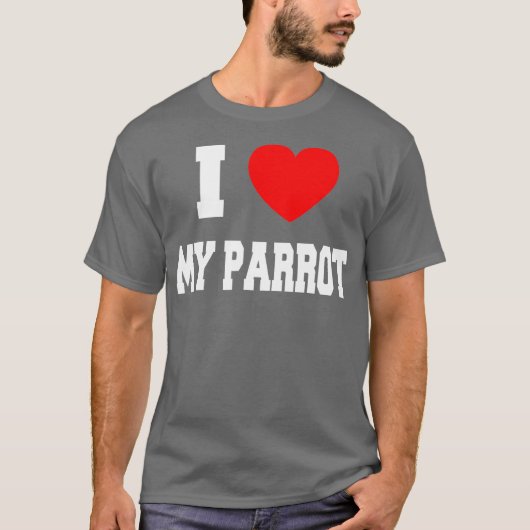 Ik hou van mijn papegaai t-shirt (Voorkant)