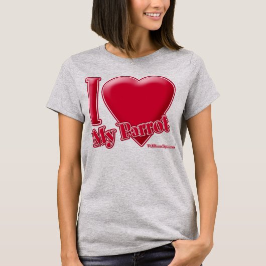 Ik hou van mijn papegaai t-shirt (Voorkant)