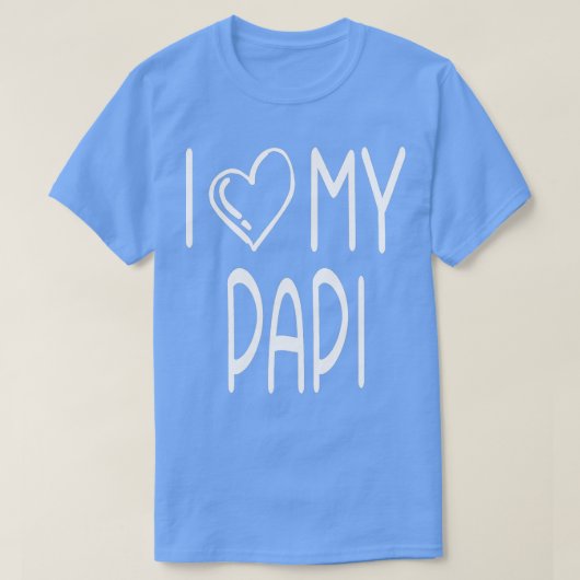 Ik hou van mijn Papi Fun Family Love T-shirt (Design voorkant)