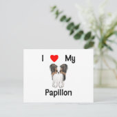 Ik hou van mijn papillon (afbeelding) briefkaart (Staand voorkant)