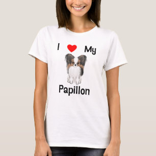 Ik hou van mijn Papillon (afbeelding) T-shirt
