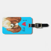 Ik hou van mijn Papillon Bagagelabel (Voorkant horizontaal)