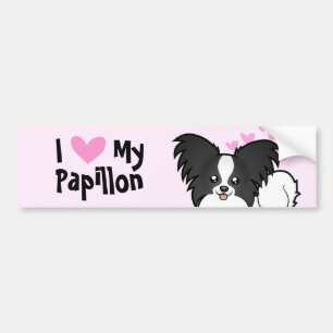 Ik hou van mijn Papillon Bumpersticker