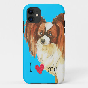 Ik hou van mijn Papillon iPhone 11 Hoesje