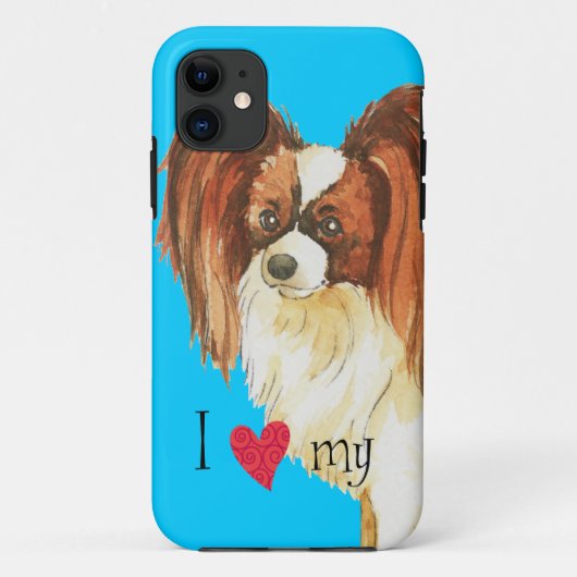 Ik hou van mijn Papillon Case-Mate iPhone Case (Achterkant)
