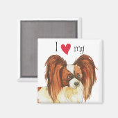 Ik hou van mijn Papillon Magneet (Voorkant / Achterkant)
