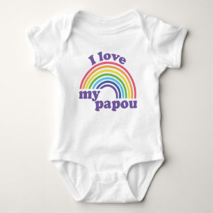 Ik hou van mijn papou - Cute Rainbow Romper