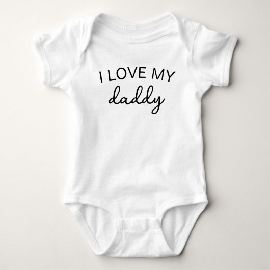 Ik hou van mijn pappie body Pregnancy Aankondiging Romper (Voorkant)