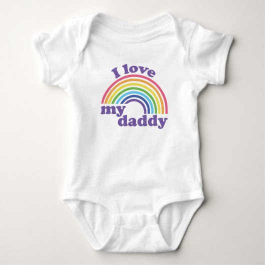 Ik hou van mijn pappie - Mooie regenboog Romper (Voorkant)