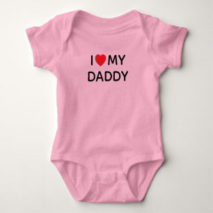 IK HOU VAN MIJN PAPPIE ROZE ROMPER