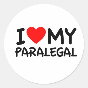 Ik hou van mijn paralegal ronde sticker