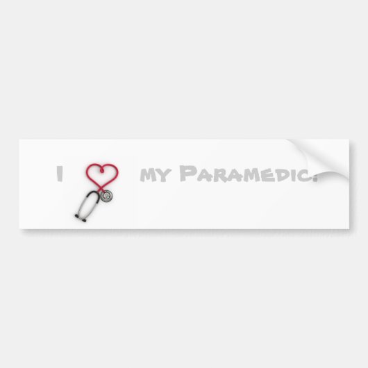Ik hou van mijn paramedische bumpersticker (Voorkant)