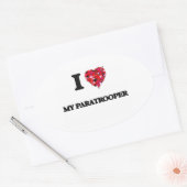 Ik hou van mijn Paratrooper Ovale Sticker (Envelop)