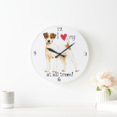 Ik hou van mijn Parson Russell Terrier Grote Klok (Huis)