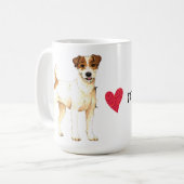 Ik hou van mijn Parson Russell Terrier Koffiemok (Voorkant links)