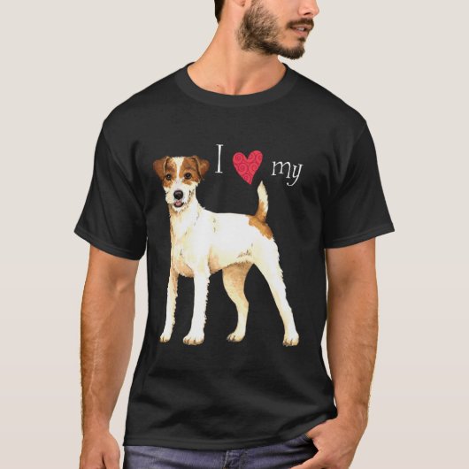 Ik hou van mijn Parson Russell Terrier T-shirt (Voorkant)