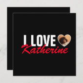 Ik hou van mijn partner aangepaste foto hart en te feestdagenkaart (Voorkant / Achterkant)