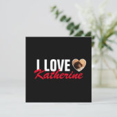 Ik hou van mijn partner aangepaste foto hart en te feestdagenkaart (Staand voorkant)