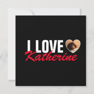 Ik hou van mijn partner aangepaste foto hart en te feestdagenkaart