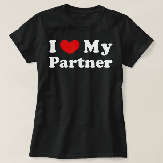Ik hou van mijn partner, ik hoor mijn partner t-shirt (Design voorkant)