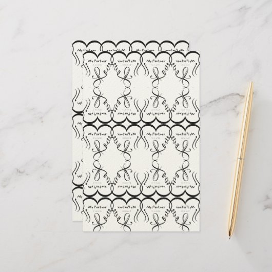 Ik hou van mijn partner • Jij bent mijn thuis Briefpapier (Voorkant / Achterkant in situ)