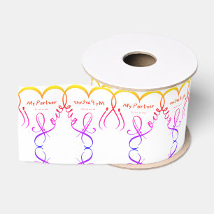 Ik hou van mijn partner • Jij bent mijn thuis Grosgrain Lint