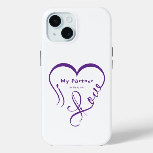 Ik hou van mijn partner - Jij bent mijn thuis kuss Case-Mate iPhone Case (Achterkant)
