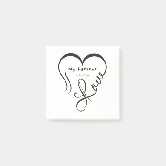 Ik hou van mijn partner - Jij bent mijn thuis kuss Post-it® Notes (Voorkant)