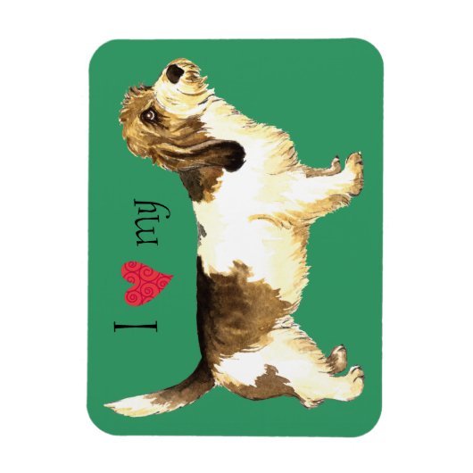 Ik hou van mijn PBGV Magneet (Verticaal)