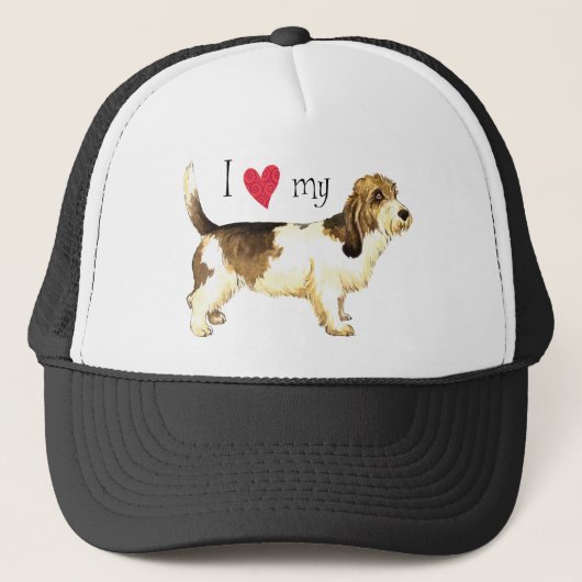 Ik hou van mijn PBGV Trucker Pet (Voorkant)