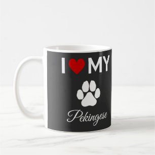 Ik hou van mijn Pekinees hond aangepaste tekst Koffiemok