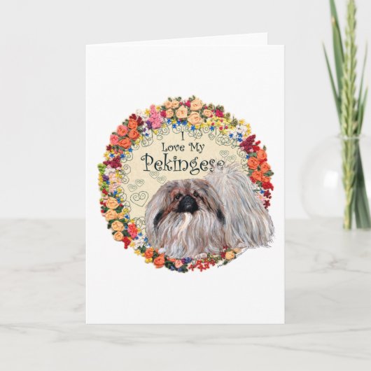 Ik hou van mijn Pekingees Kaart (Voorkant)