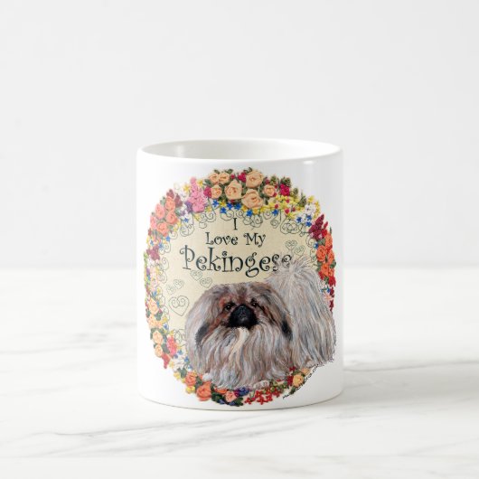 Ik hou van mijn Pekingees Koffiemok (Center)