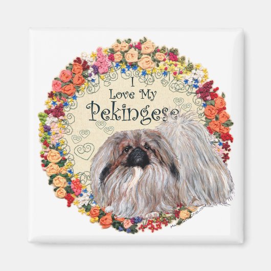Ik hou van mijn Pekingees Magneet (Voorkant)