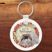 Ik hou van mijn Pekingees Sleutelhanger (Voorkant)